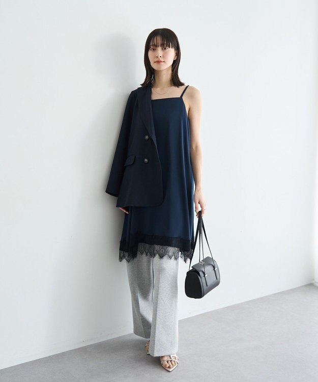 YECCA VECCA レースサテンキャミチュニック Ivory