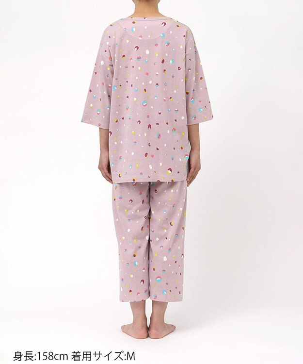 tsumori chisato SLEEP ツモリチサト パジャマ 7分袖 長袖 8分丈 綿100%(本体) 天竺素材 レディース UDT259 /ワコール ピンク