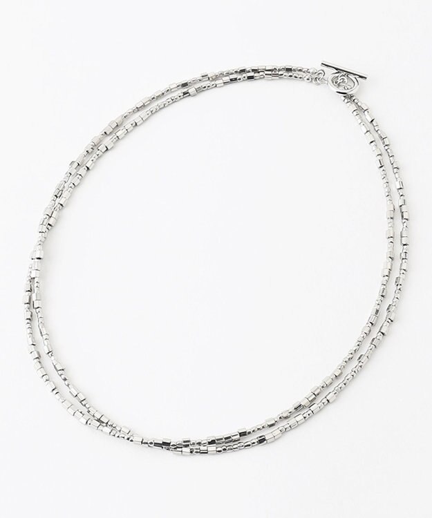 ICB  ビーズネックレス シルバー系