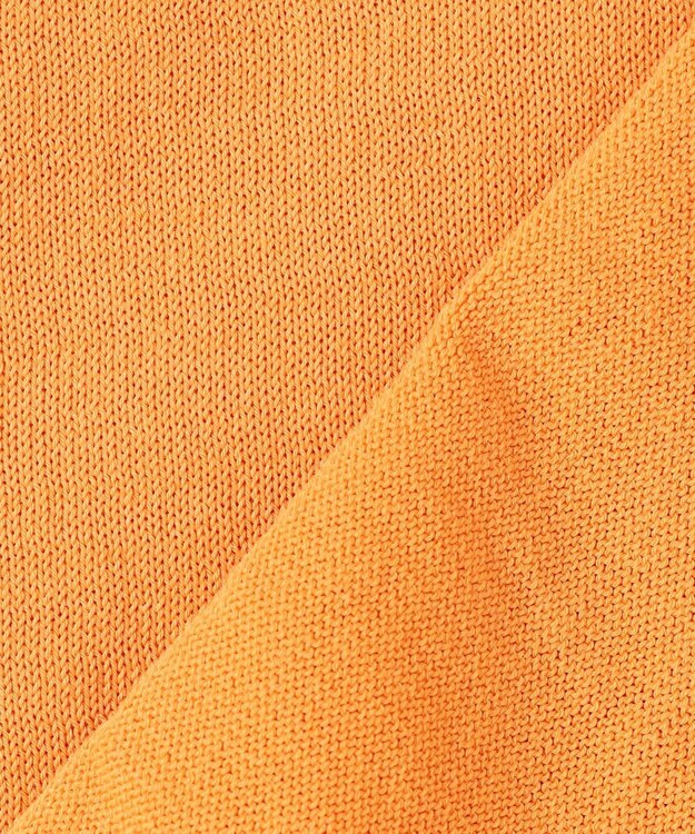 J.PRESS LADIES S 【洗える】BASIC HT COTTON クルーネック カーディガン オレンジ系