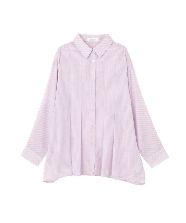 AMERICAN HOLIC ウエストタックシアーストライプシャツ Pink