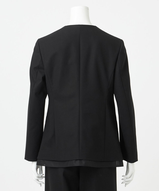 23区 L 【エステータ】コットンダブルクロス ジャケット ブラック系