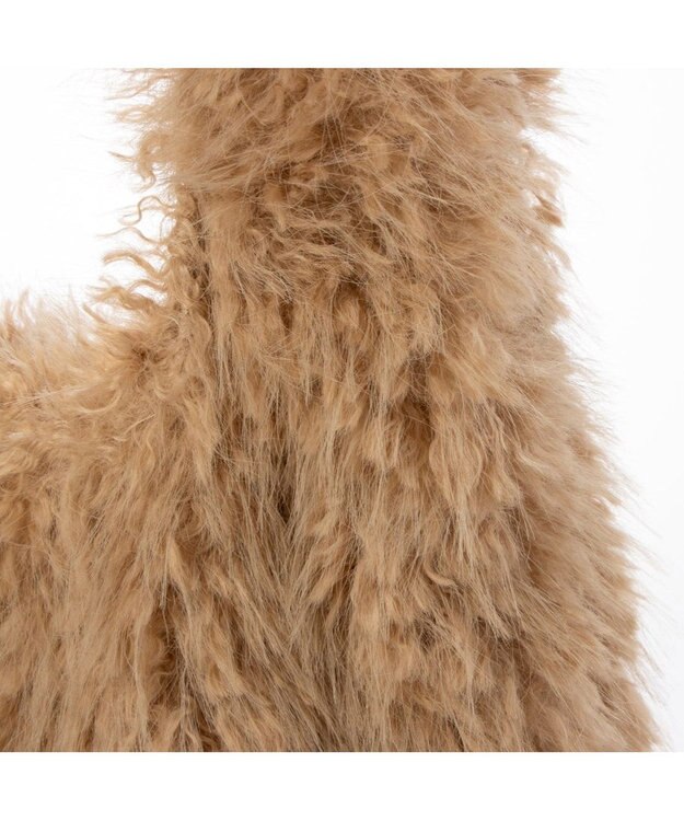 UNBILLION カシュカシュ cachecache / シャギーエコファーショッパーバッグ キャメル