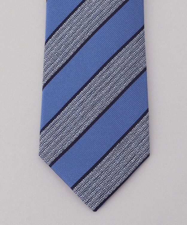 GOTAIRIKU 日本縫製/オリジナル柄【Fermo Fossati】ネクタイ_レジメンタル ブルー系1