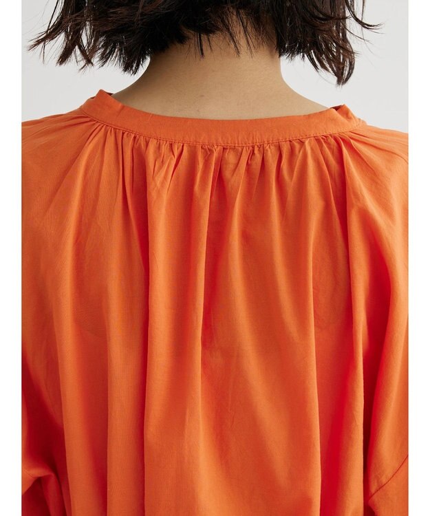 Green Parks スキッパーボリュームブラウスチュニック Orange