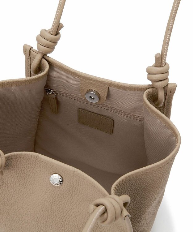 TOPKAPI 【Breath TOPKAPI】シュリンクレザー ノットハンドル トートバッグ グレージュ