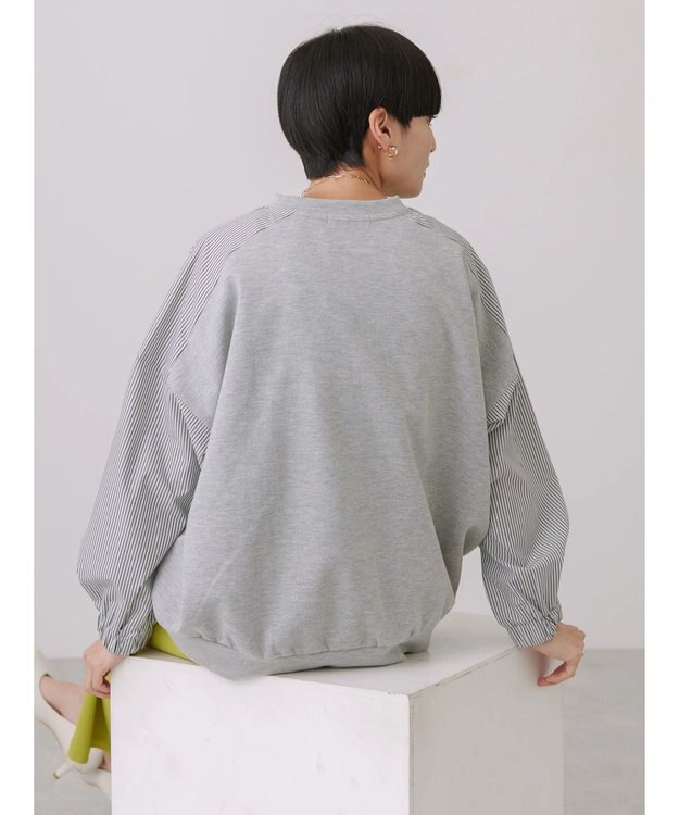 AMERICAN HOLIC イージーケア異素材ポンチプルオーバー Light Gray Mixture