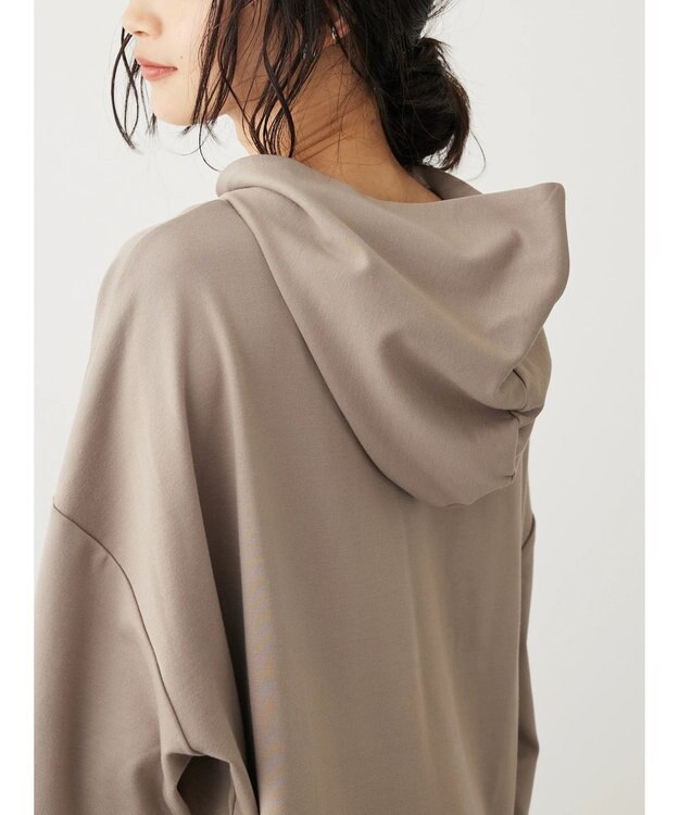 CRAFT STANDARD BOUTIQUE ポンチオーバーサイズパーカー Gray Beige