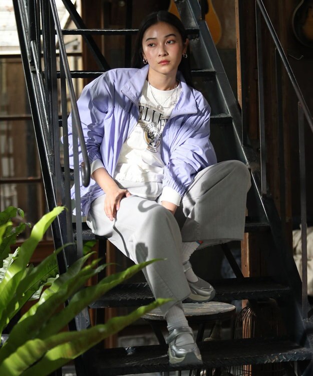 Green Parks リメイク風ナイロンドッキングプルオーバー Ecru