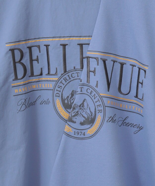 Green Parks リメイク風ナイロンドッキングプルオーバー Sax