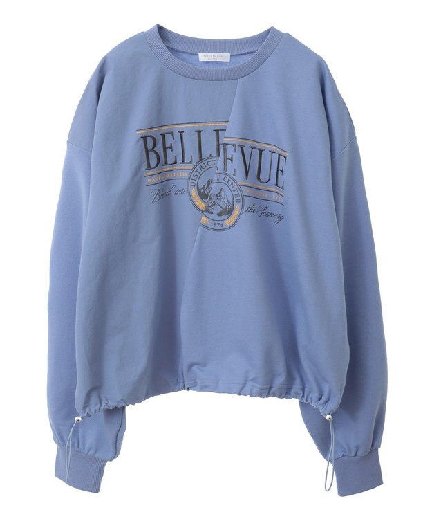 Green Parks リメイク風ナイロンドッキングプルオーバー Sax