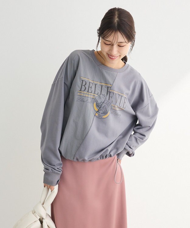 Green Parks リメイク風ナイロンドッキングプルオーバー Gray