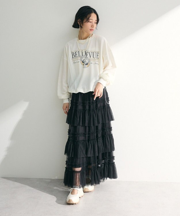 Green Parks リメイク風ナイロンドッキングプルオーバー Ecru