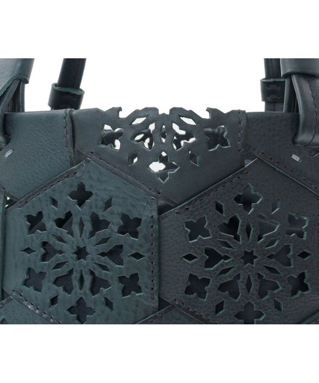 genten カレイド 手提げバッグ ネイビーブルー