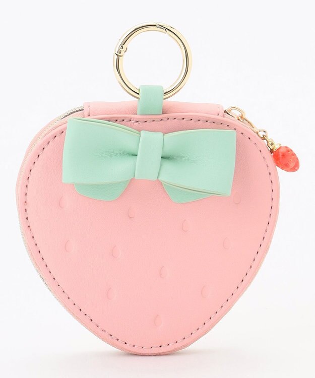 ANY KIDS 【Strawberry Collection】カラビナ付きいちごポーチ ピンク