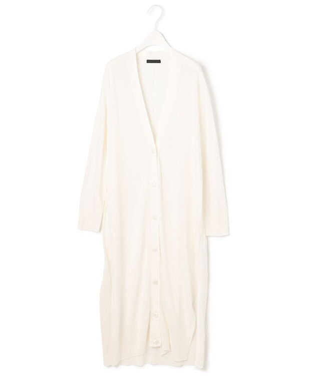 ICB L 【マガジン掲載】Stiffen ロング カーディガン（番号CH62） アイボリー系