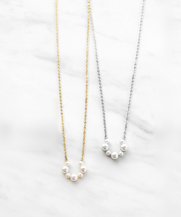TOCCA FRILL PEARL HORSE SHOE NECKLACE ネックレス ゴールド系