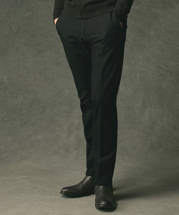 JOSEPH ABBOUD 【キングサイズ・ウエストも伸びる！/暖かパンツ/オーガニックコットン使用】ライスコールストレッチパンツ ブラック系