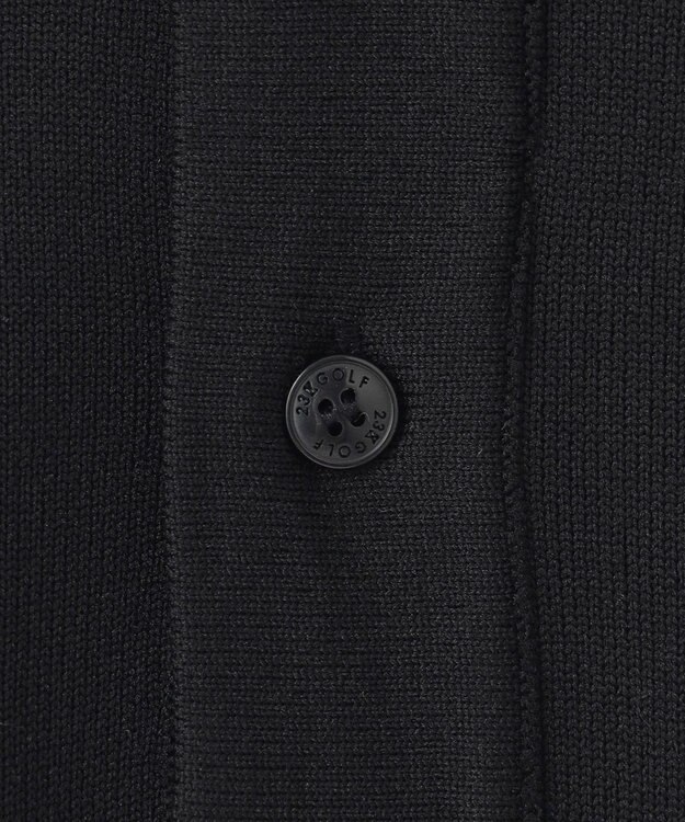 23区GOLF 【MEN】通気性抜群でムレにくい ニットポロシャツ ブラック系