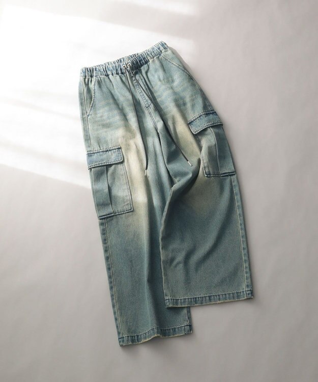 Green Parks ＥＧＯＩＳＴブリーチデニムカーゴパンツ Indigo