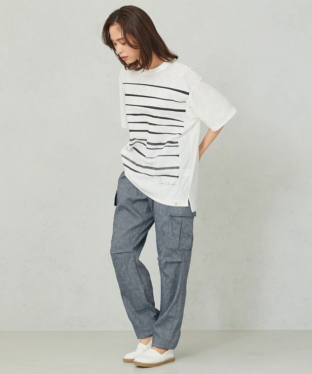 JOSEPH ABBOUD MOUNTAIN 【SPACE／UNISEX】リヨセルリネンシャンブレー パンツ ブルー系