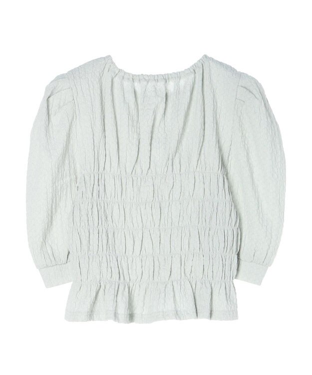 earth music&ecology ポコポコシャーリングトップス Light Green