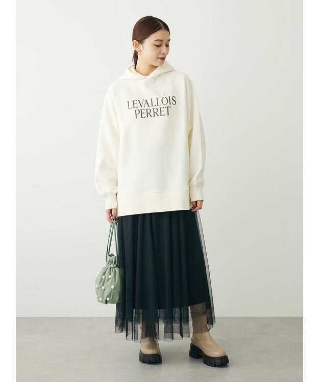 Green Parks 裏起毛パーカー Ecru