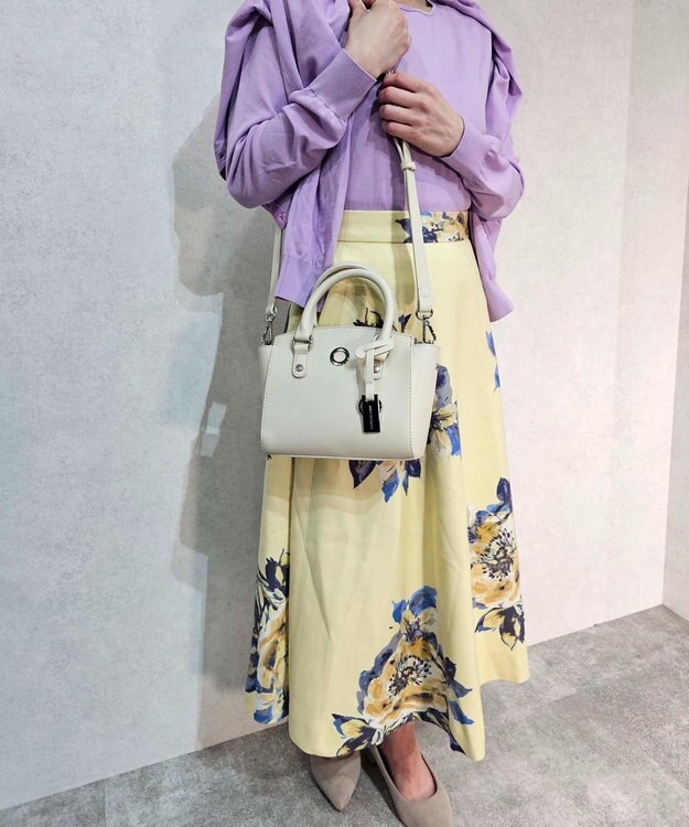 style code 【MERCURYDUO/マーキュリーデュオ】メタルアイレット　ミニハンドバッグ アイボリー