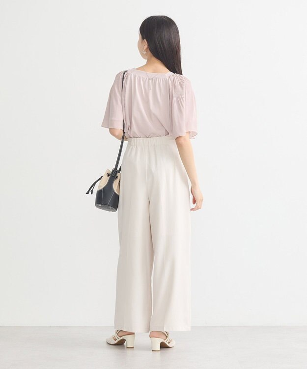 earth music&ecology マジョリカフレアスリーブスクエアプルオーバー Pink