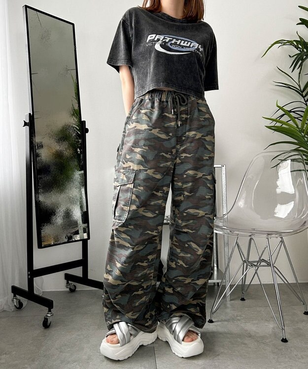 WEGO パテッドクロス厚底サンダル シルバー