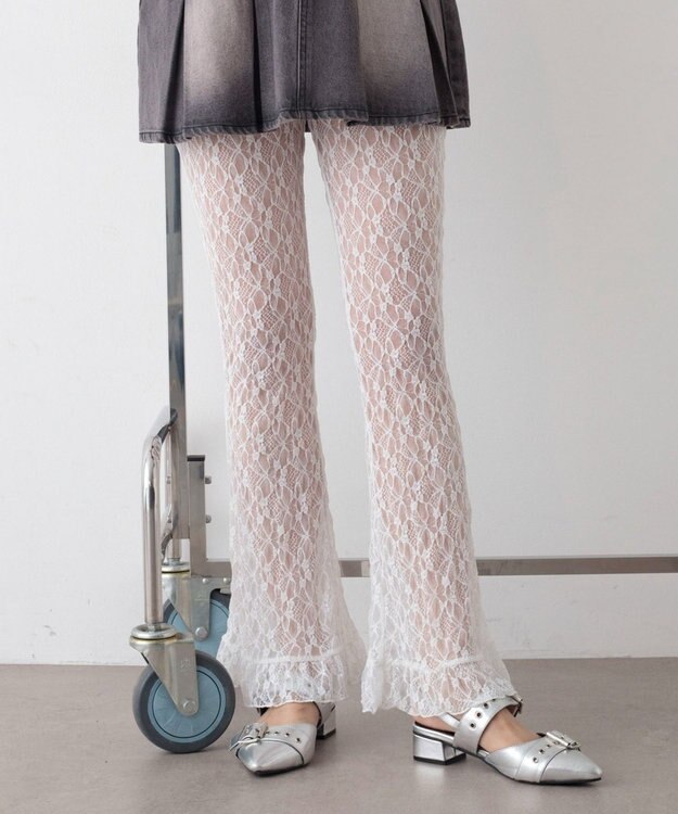 WEGO レースフリルパンツ ホワイト