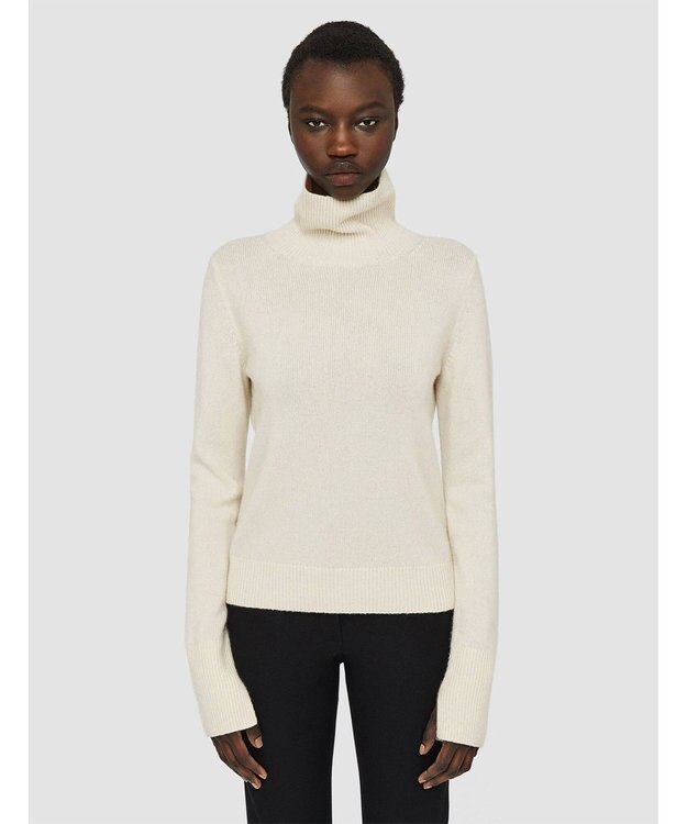 JOSEPH 【FOUNDATIONS】ライトピュアカシミヤ　ハイネックニット Ivory