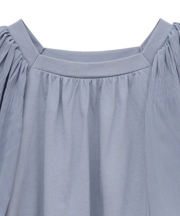 earth music&ecology マジョリカフレアスリーブスクエアプルオーバー Sax