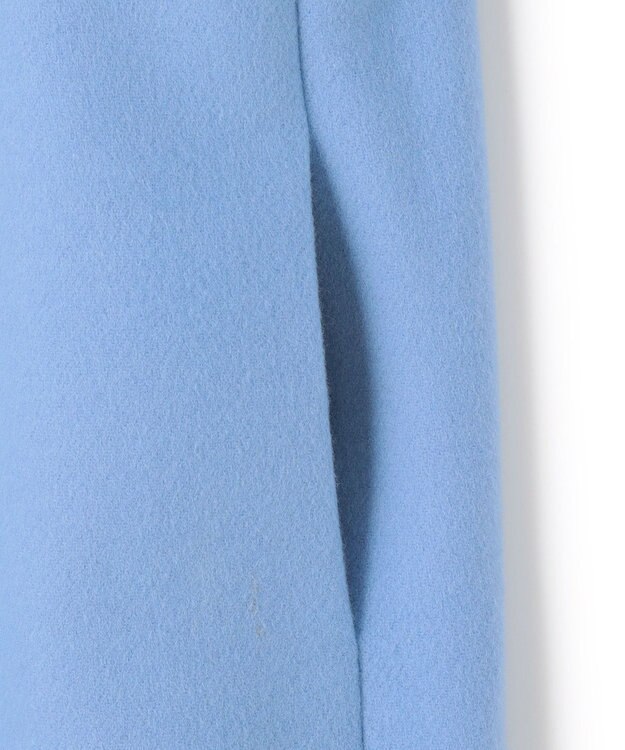 BEIGE， 【S-size】PASSY / ノーカラーロングコート Sax