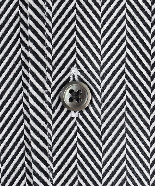 JOSEPH HOMME ツイルへリンボンクレイジー　イタリアンカラードレスシャツ ブラック系1