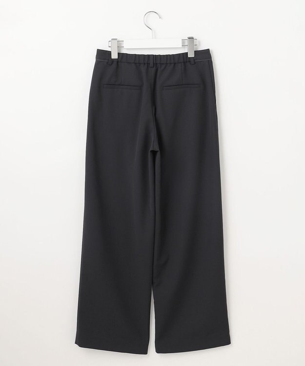 J.PRESS LADIES 【洗える】Crispyツイル ストレート パンツ ブラック系