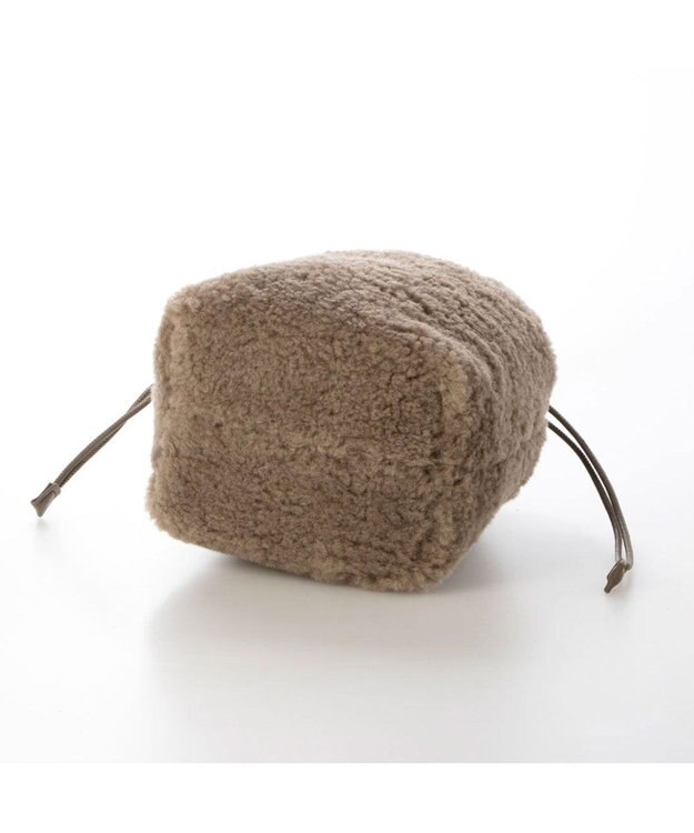 UNBILLION カシュカシュ cachecache / フリルハンドルボアトート ブラウン