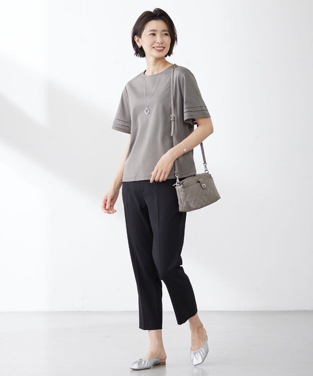 J.PRESS LADIES リングパール ワントップ ネックレス シルバー系