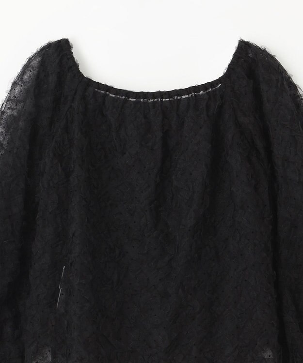 GRACE CONTINENTAL チュール刺繍トップ ブラック