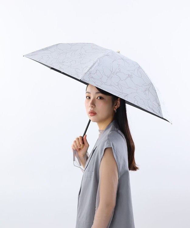 AURORA Beaurance （ビューランス） プリント晴雨兼用傘（折り畳み・ミニ傘） シルバーグレー