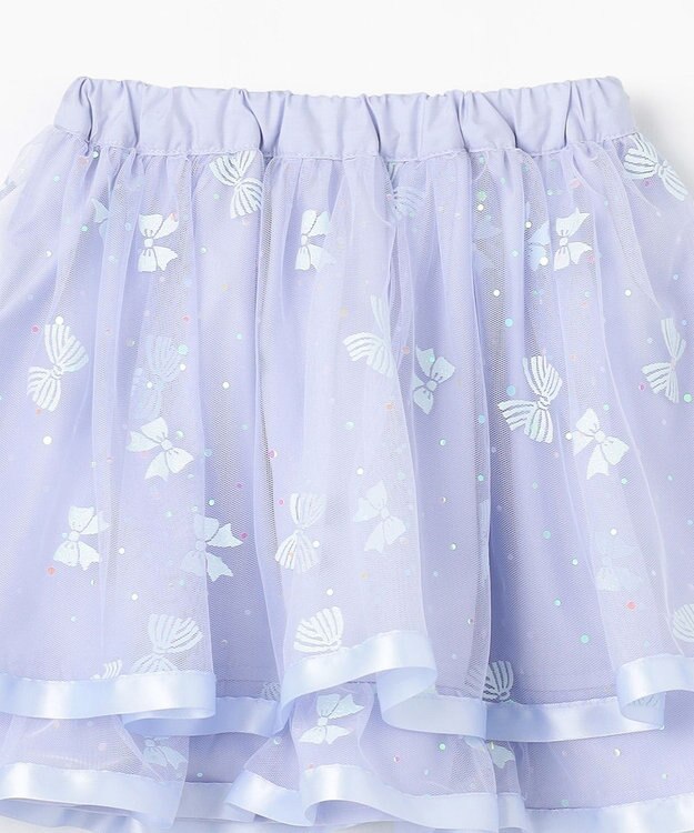 ANY KIDS リボン チュールスカート サックスブルー