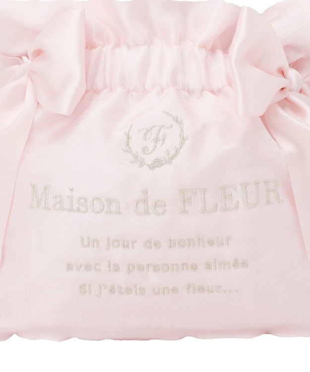 Maison de FLEUR オーガンジーダブルリボン2Wayトートバッグ Light Pink