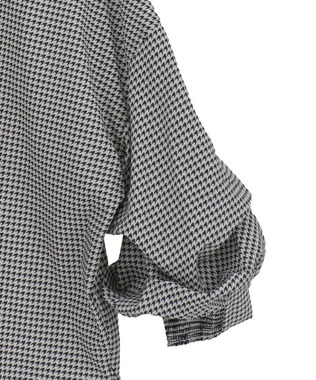 YECCA VECCA 2wayボリューム袖ブラウス Hounds Tooth