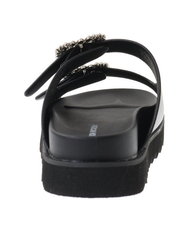 AMERICAN HOLIC ビジューフラットサンダル Black