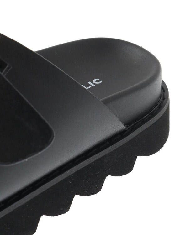 AMERICAN HOLIC ビジューフラットサンダル Black