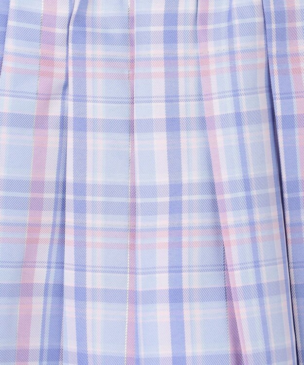 ANY KIDS チェックプリーツスカパン サックスブルー