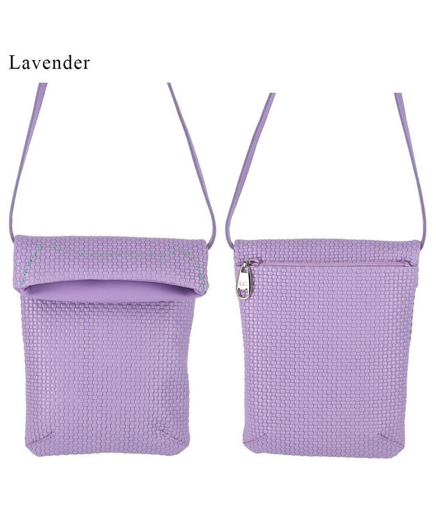 tsumori chisato CARRY エンボスメッシュ ショルダーバッグ ミニバッグ スマホショルダー ラベンダー