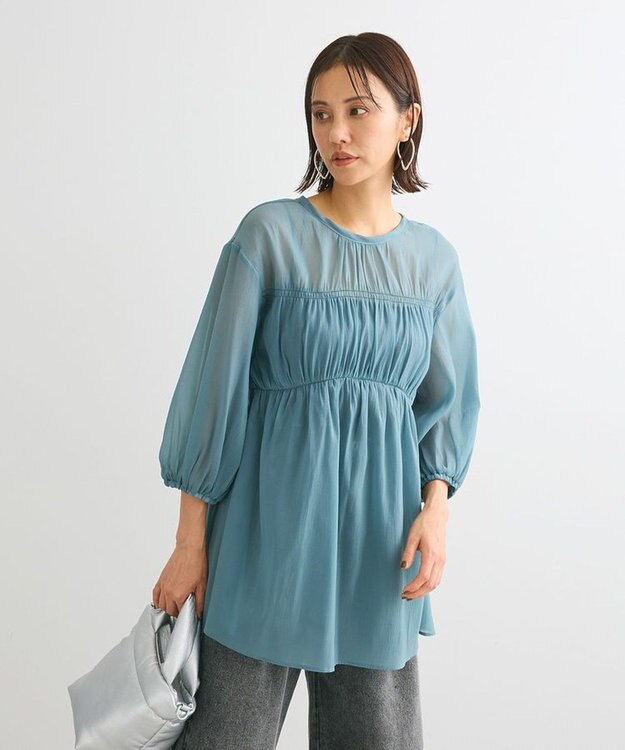 Green Parks ２ＷＡＹ　シアーギャザーチュニック Green