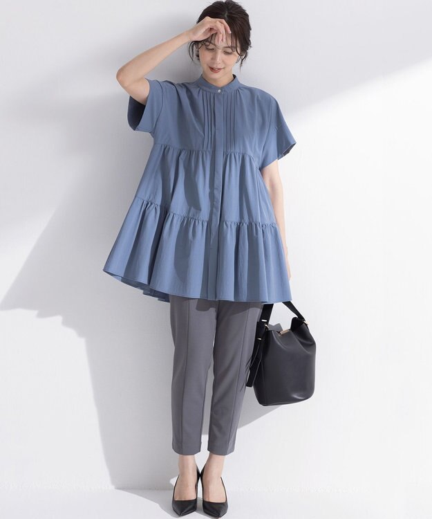 組曲 S 【ご好評につき追加生産！】ジョーゼットジャージースタイルアップ パンツ グレー系