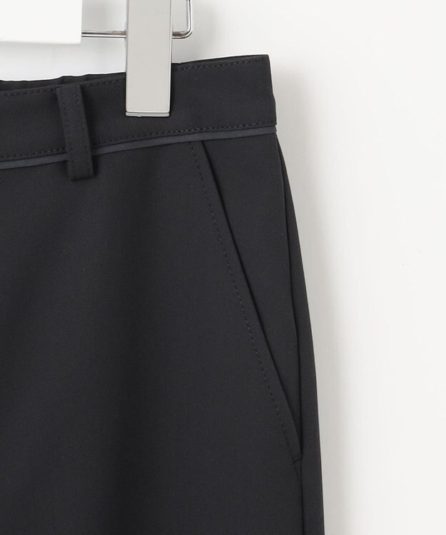 J.PRESS LADIES 【洗える】Crispyツイル ストレート パンツ ブラック系